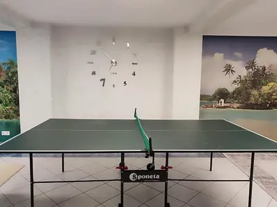 Tischtennis in der Unterkunft Idyllische Ferienwohnung oder in der Nähe