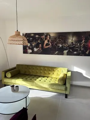 Ein Sitzbereich in der Unterkunft Neubau Wohnung mit 2 Terrassen