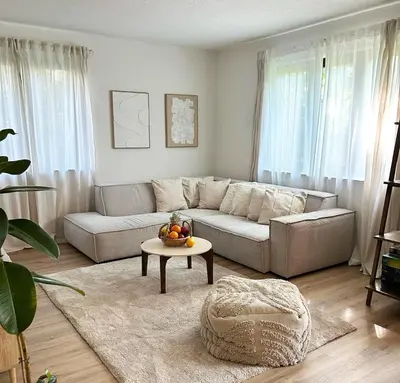Ein Sitzbereich in der Unterkunft Stylische Designwohnung direkt am Schloss Bruchsal mit 80 m2