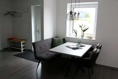 Ein Sitzbereich in der Unterkunft Ruheoase im kleinen Odenwald