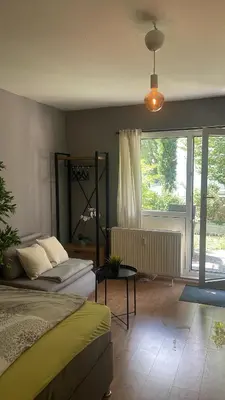 Ein Bett oder Betten in einem Zimmer der Unterkunft Apartment mit Terrasse, 200m Hbf