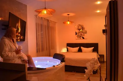 Ein Bett oder Betten in einem Zimmer der Unterkunft PrivateSpa - Meine Wellness Oase