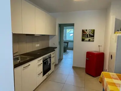 Küche/Küchenzeile in der Unterkunft Felsenblick