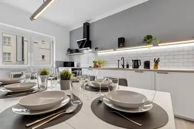 Küche/Küchenzeile in der Unterkunft Apartment Pyramidenblick