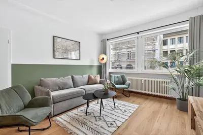 Ein Sitzbereich in der Unterkunft Apartment Pyramidenblick