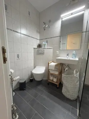 Ein Badezimmer in der Unterkunft Glücks-Quartier Kaffeehof 4