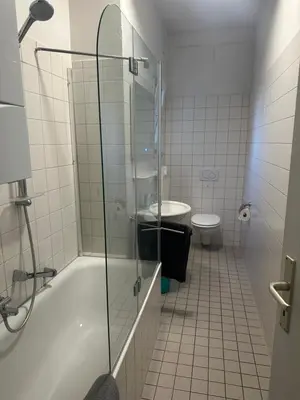 Ein Badezimmer in der Unterkunft Monteurwohnung Neustadt Zentrum