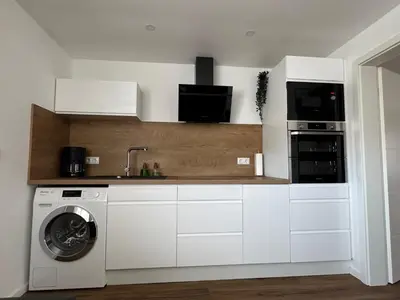Küche/Küchenzeile in der Unterkunft Melem Apartments 1