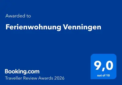 Ein Zertifikat, Auszeichnung, Logo oder anderes Dokument, das in der Unterkunft Ferienwohnung Venningen ausgestellt ist