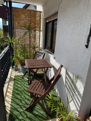Ein Balkon oder eine Terrasse in der Unterkunft Ferienwohnung Odenwald Fernblick