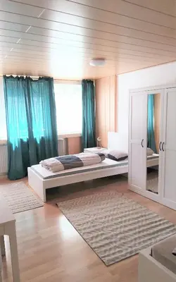 Ein Bett oder Betten in einem Zimmer der Unterkunft Monteurwohnung 5 Hoffmann