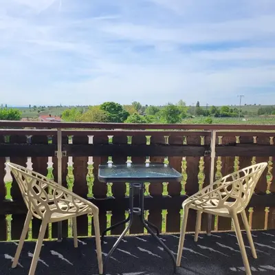 Ein Balkon oder eine Terrasse in der Unterkunft VineSinn