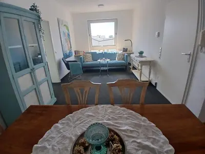 Ein Sitzbereich in der Unterkunft sweet home