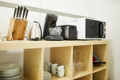 Küche/Küchenzeile in der Unterkunft LIV Design Apartments Karlsruhe Weststadt