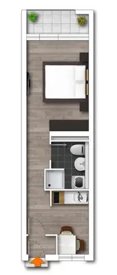 Küche/Küchenzeile in der Unterkunft LIV Design Apartments Ettlingen-Zentrum