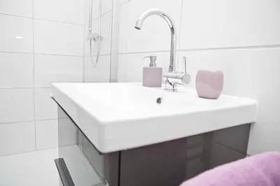 Ein Badezimmer in der Unterkunft Ferienwohnungen Elsbacher Hof
