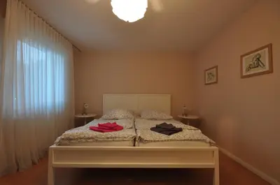 Ein Bett oder Betten in einem Zimmer der Unterkunft Ferienwohnung Guddat