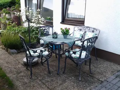 Ein Garten an der Unterkunft Ferienwohnung Christa Hahn