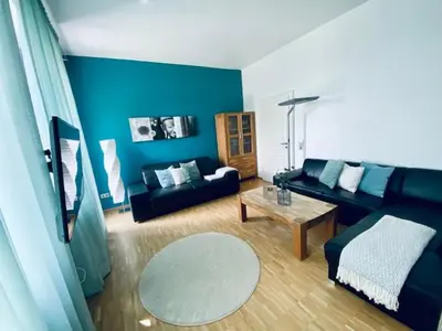 Ein Sitzbereich in der Unterkunft Villa Geisenhof