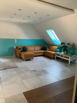 Ein Sitzbereich in der Unterkunft Exklusive und großzügige Wohnung in Mosbach-Diedesheim