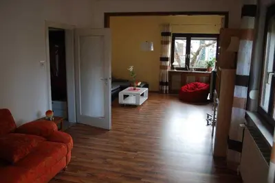 Ein Sitzbereich in der Unterkunft Ferienhaus Kaffenberger