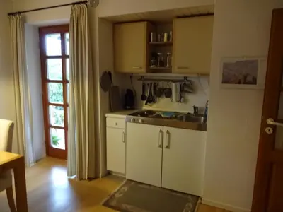 Küche/Küchenzeile in der Unterkunft Ferienwohnung Am Odenwaldlimes