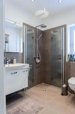 Ein Badezimmer in der Unterkunft Ferienhaus Refugium