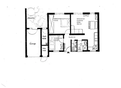 Grundriss der Unterkunft Ferienhaus Refugium