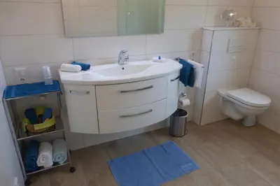 Ein Badezimmer in der Unterkunft Ferienwohnung Katzer