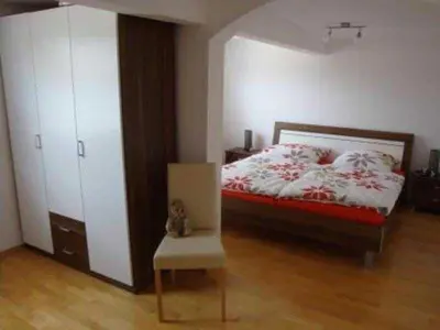 Ein Bett oder Betten in einem Zimmer der Unterkunft Ferienwohnung Schlossblick