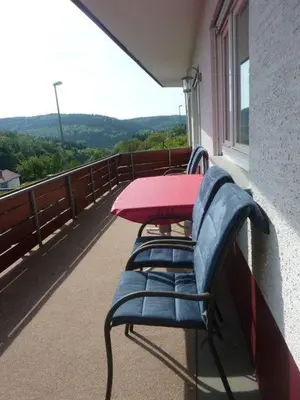 Ein Balkon oder eine Terrasse in der Unterkunft Haus Waldeck