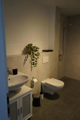 Ein Badezimmer in der Unterkunft Ferienwohnungen Rosengarten