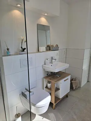Ein Badezimmer in der Unterkunft Ferienwohnung Bahr