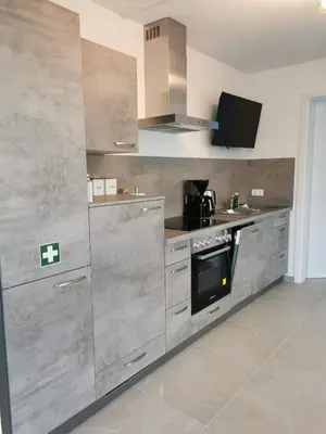 Küche/Küchenzeile in der Unterkunft Ferienwohnung Bahr