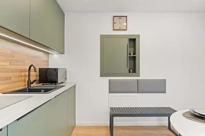 Küche/Küchenzeile in der Unterkunft Appartement für 2 - WLAN - Küche