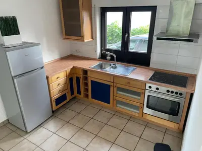 Küche/Küchenzeile in der Unterkunft Gemütliches Apartment in Erzhausen, südliches Rhein-Main-Gebiet