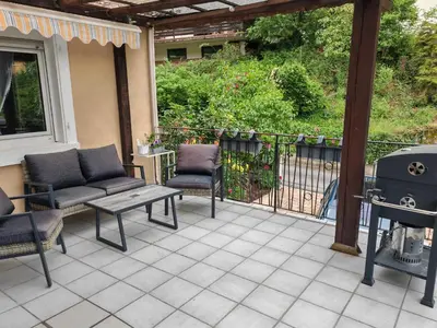 Ein Balkon oder eine Terrasse in der Unterkunft Traumhafte Unterkunft