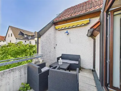 Ein Sitzbereich in der Unterkunft Traumzeit Sky Lounge Marbach