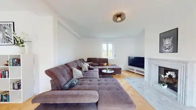 Ein Sitzbereich in der Unterkunft Ferienhaus im Weinberg Kallstadt