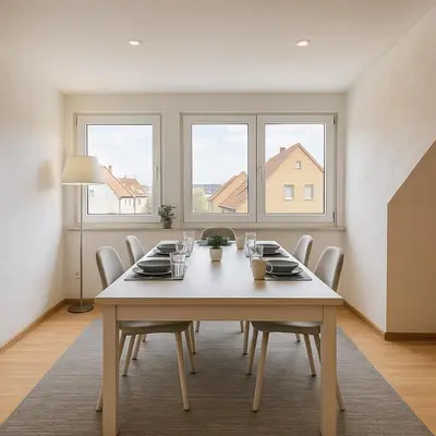 Grundriss der Unterkunft Modern Flat Karlsruhe - Waschmaschine, Fußbodenheizung, Regendusche