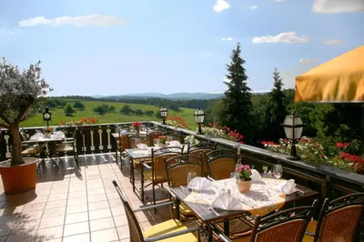 Ein Balkon oder eine Terrasse in der Unterkunft Landhotel Zur Post