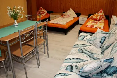 Ein Bett oder Betten in einem Zimmer der Unterkunft Apartment Ferienwohnung Landliebe