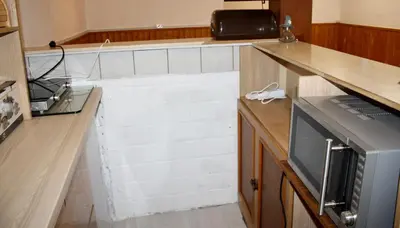 Küche/Küchenzeile in der Unterkunft Apartment Ferienwohnung Landliebe