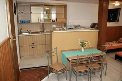 Küche/Küchenzeile in der Unterkunft Apartment Ferienwohnung Landliebe
