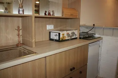 Küche/Küchenzeile in der Unterkunft Apartment Ferienwohnung Landliebe
