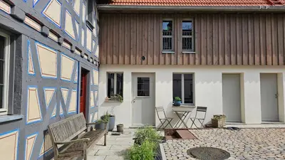 Das Gebäude in dem sich die Ferienwohnung befindet