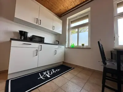 Küche/Küchenzeile in der Unterkunft Ferienwohnung Boxberg