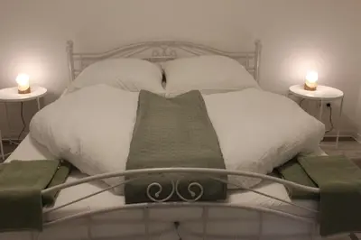 Ein Bett oder Betten in einem Zimmer der Unterkunft 1,5-Zimmer Apartment in Karlsruhe Südstadt