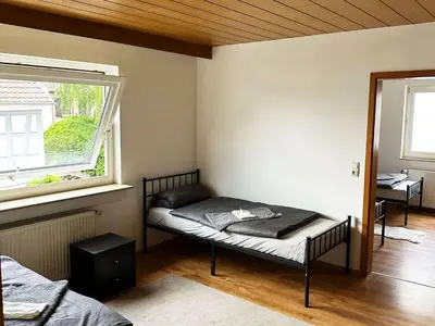 Ein Bett oder Betten in einem Zimmer der Unterkunft Stay & Relax Apartment in Flörsheim am Main