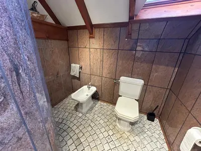 Ein Badezimmer in der Unterkunft Bergfohlenhof